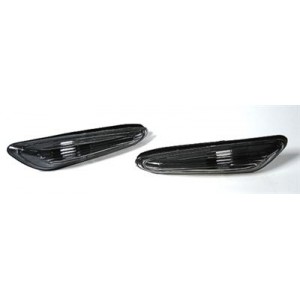 Čiré boční blikače BMW E60 03-07 - černé