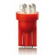 LED žárovka T10 12V 5W 4xLED – červená