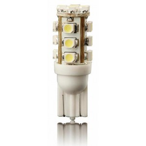 LED žárovka T10 12V 5W 16LED - bílá