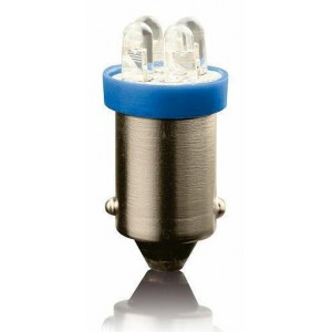 LED žárovka BA9S 12V 4W 4LED – modrá
