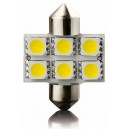 LED sufitka SV8,5 31mm 12V 6SMD LED – bílá