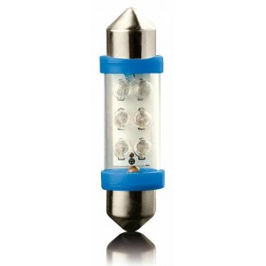 LED sufitka SV8,5 36mm 12V 6LED – modrá