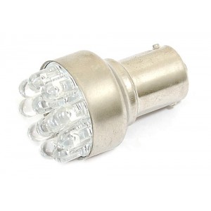 Žárovka 12LED 12V Ba15s bílá