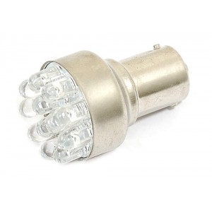 Žárovka 12LED 12V Ba15s bílá