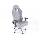 Kancelářská židle RACE – šedá koženka