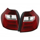 Zadní čirá světla BMW 1er E87 04-07 – LED, červená/krystal