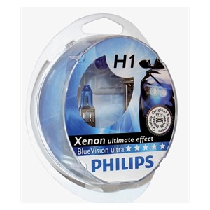 Žárovky Philips H1 BlueVision ultra Xenoneffect 12V 55W