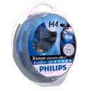 Žárovky Philips H4 BlueVision ultra Xenoneffect 12V 60/55W
