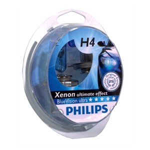 Žárovky Philips H4 BlueVision ultra Xenoneffect 12V 60/55W