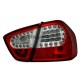 Zadní čirá světla BMW E90 3er Lim. 05-08 – LED, červená/krystal