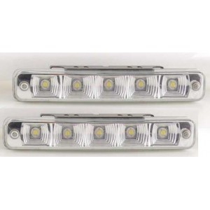 Světla pro denní svícení 2x5LED – chrom