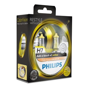 Autožárovky Philips H7 Color Vision žluté 12V 55W