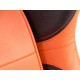 Sportovní sedačka FK – oranžová/černá koženka