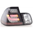 Zadní čirá světla BMW E46 Lim. 98-01 – LIGHT BAR LED, černá