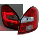 Zadní čirá světla Škoda Fabia 2 07-10 LIGHTBAR, červená/krystal