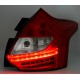 Zadní čirá světla Ford Focus MK3 5-dv. LED, červená/krystal