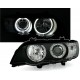 Přední čirá světla BMW X5 E53 00-03 LED ANGEL EYES černá