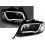 Audi A6 4B (01-04) přední světla TUBE LIGHTS DRL, černá
