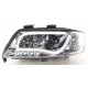 Přední čirá světla Audi A6 4B 97-01 TUBE LIGHTS, chrom