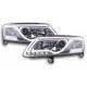 Přední čirá světla Audi A6 4F 04-11 TUBE LIGHTS, chrom