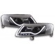 Přední světla Audi A6 4F 04-11 TUBE LIGHTS, černá