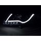 Přední světla Audi A6 4F 04-11 TUBE LIGHTS, černá