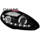 Přední světla DEVIL EYES Fiat Grande Punto 05-08 černá, LED blinkr