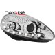 Přední světla DEVIL EYES Fiat Grande Punto 05-08 chrom, LED blinkr