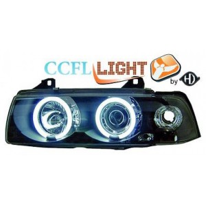 BMW E36 Lim./Touring/Compact přední světla CCFL ANGEL EYES, černá