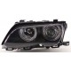 Přední čirá světla BMW E46 Lim. 01-03 – černá