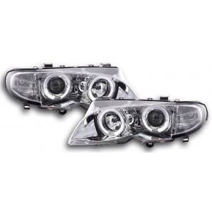 BMW E46 Lim./Touring přední světla LED ANGEL EYES, chrom