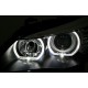 Přední čirá světla BMW E60, E61 03-07 LED, chrom