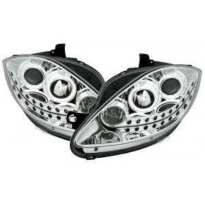 Přední světla DEVIL EYES Seat Leon 05-09 – chrom