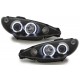 Čirá optika Peugeot 206 02-07 CCFL, černá