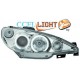 Čirá optika Peugeot 206 98-02 CCFL, chrom