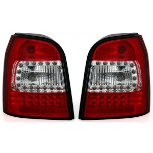 Zadní čirá světla Audi A4 B5 Avant 95-01 LED, červená/krystal
