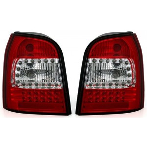 Zadní čirá světla Audi A4 B5 Avant 95-01 LED, červená/krystal