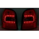 Zadní čirá světla Audi A4 B5 Avant 95-01 LED, červená/krystal