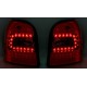 Zadní čirá světla Audi A4 B5 Avant 95-01 LED, červená/krystal