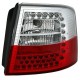 Zadní čirá světla Audi A6 Avant 97-05 LED, červená/krystal