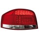 Čirá světla Audi A3 8P 03-09 – LED, červená/krystal