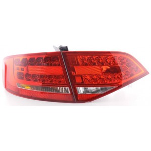 Čirá světla Audi A4 B8 8K Lim. 07-11 LED, červená/krystal