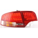 Čirá světla Audi A4 Lim. 04-08 LED, červená/krystal