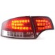 Zadní čirá světla Audi A4 B7 Lim. 04-08 - LED, červená/krystal