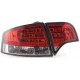 Zadní čirá světla Audi A4 B7 Lim. 04-08 LED, červená/krystal