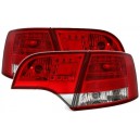 Zadní čirá světla Audi A4 B7 Avant 04-08 - LED, červená/krystal