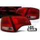 Zadní čirá světla Audi A4 Avant B7 04-08 - LED, červená/krystal