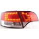 Čirá světla Audi A4 Avant B7 04-08 - LED, červená/krystal