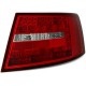 Čirá světla Audi A6 4F Lim. 04-08 LED, červená/krystal