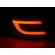 Zadní čirá světla Audi A6 C6 4F 04-08 LIGHT BAR LED, kouřová